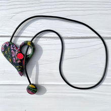 Cargar imagen en el visor de la galería, Collar dúo  Corazón-verde
