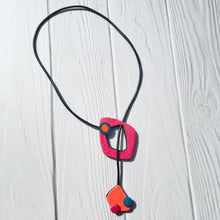 Cargar imagen en el visor de la galería, Collar dúo  rosado-naranjo
