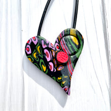 Cargar imagen en el visor de la galería, Collar dúo  Corazón-verde
