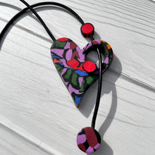 Cargar imagen en el visor de la galería, Collar dúo  Corazón-Lila
